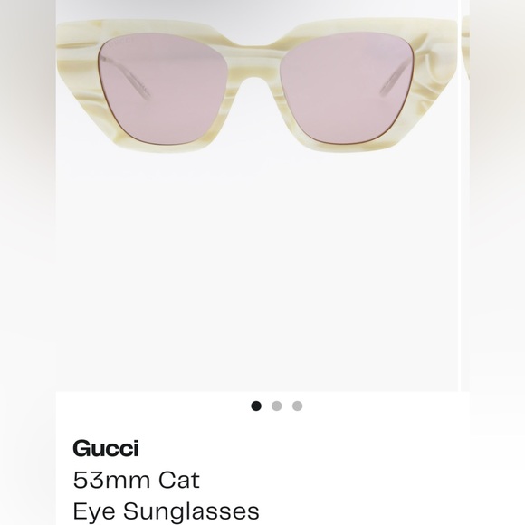 Gucci Cream and white Cat-Eye Sunglasses. Like New used ones no original case